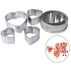 Stainless Steel Cookie Mold Set Heart Shape 6 Piece Cake Mould Cookie Cutter Set Baking Accessories Cake Decorating Tools