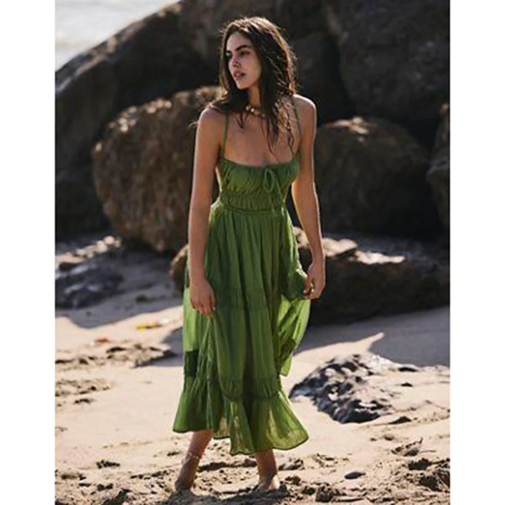 

Зеленые вечерние платья с квадратным воротником, высокое качество, на тонких бретельках, без рукавов, для банкета, многоуровневые женские платья для выпускного вечера знаменитостей