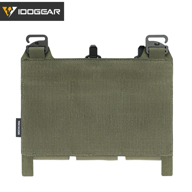 IDOGEAR Tactical KTAR 5.56 Triple Mag Pouch Placard Hook Front Flap Panel 35100