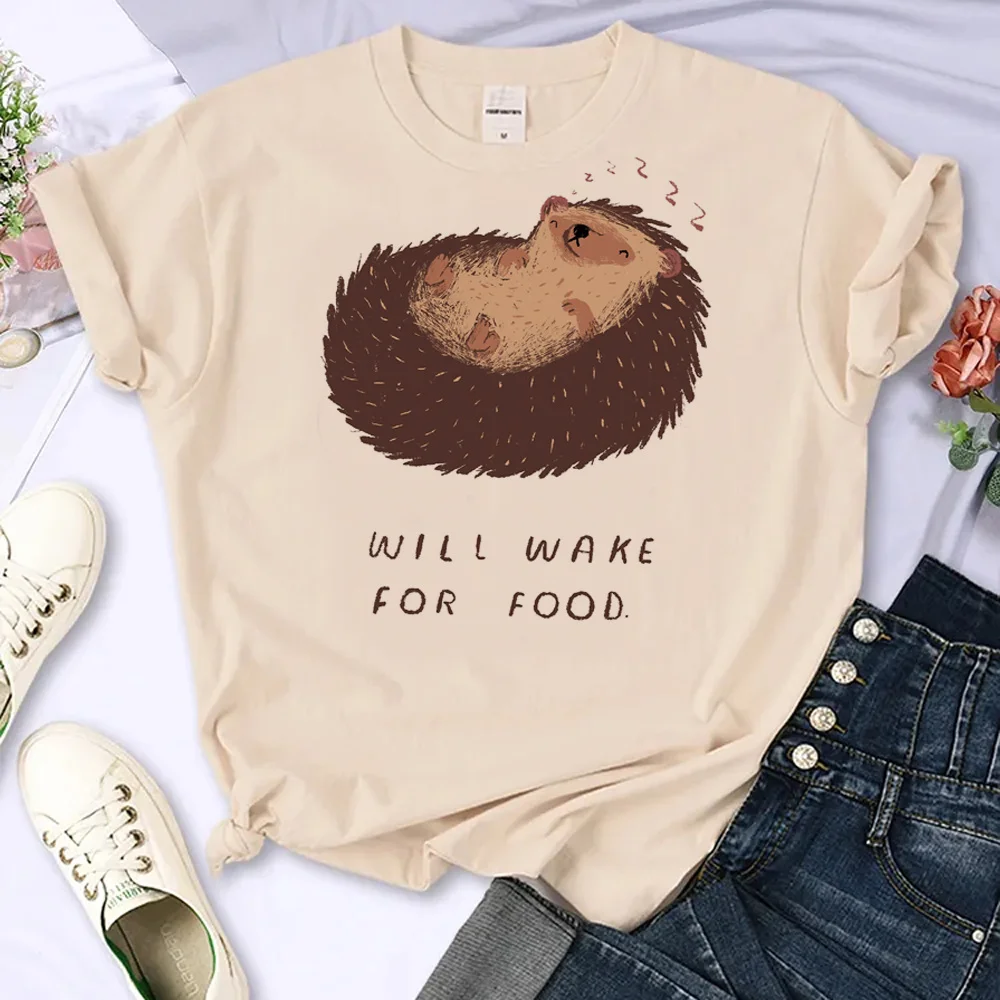 

Hedgehog t-shirts women comic graphic funny Tee female 2000s clothing