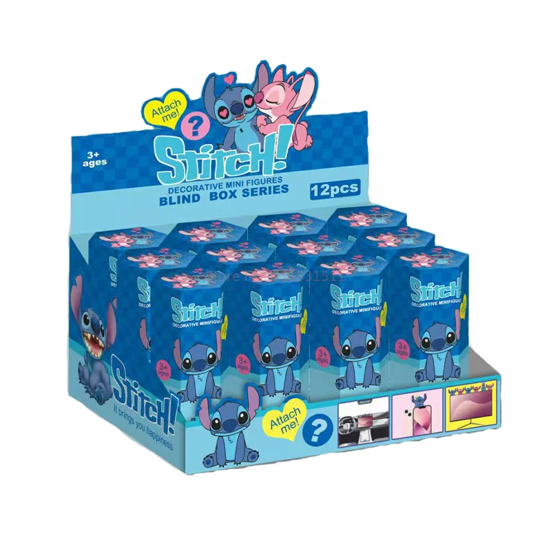 

12pcs Disney Stitch Blind Box Anime Figure Kawaii Kids Toy Collection Action Model Doll Surprise Box for Children