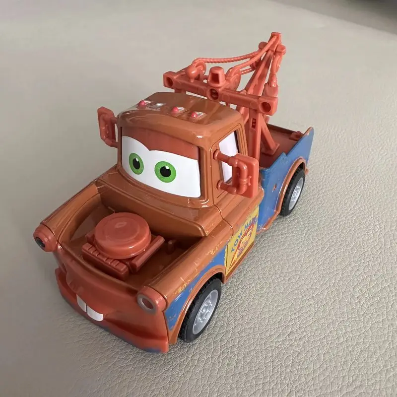 Lightning Mcqueen Cartoon Disney Pixar Original Alloy Car With Light Music Model Mater Pull Back Car Model Set Kids Birthday Toy