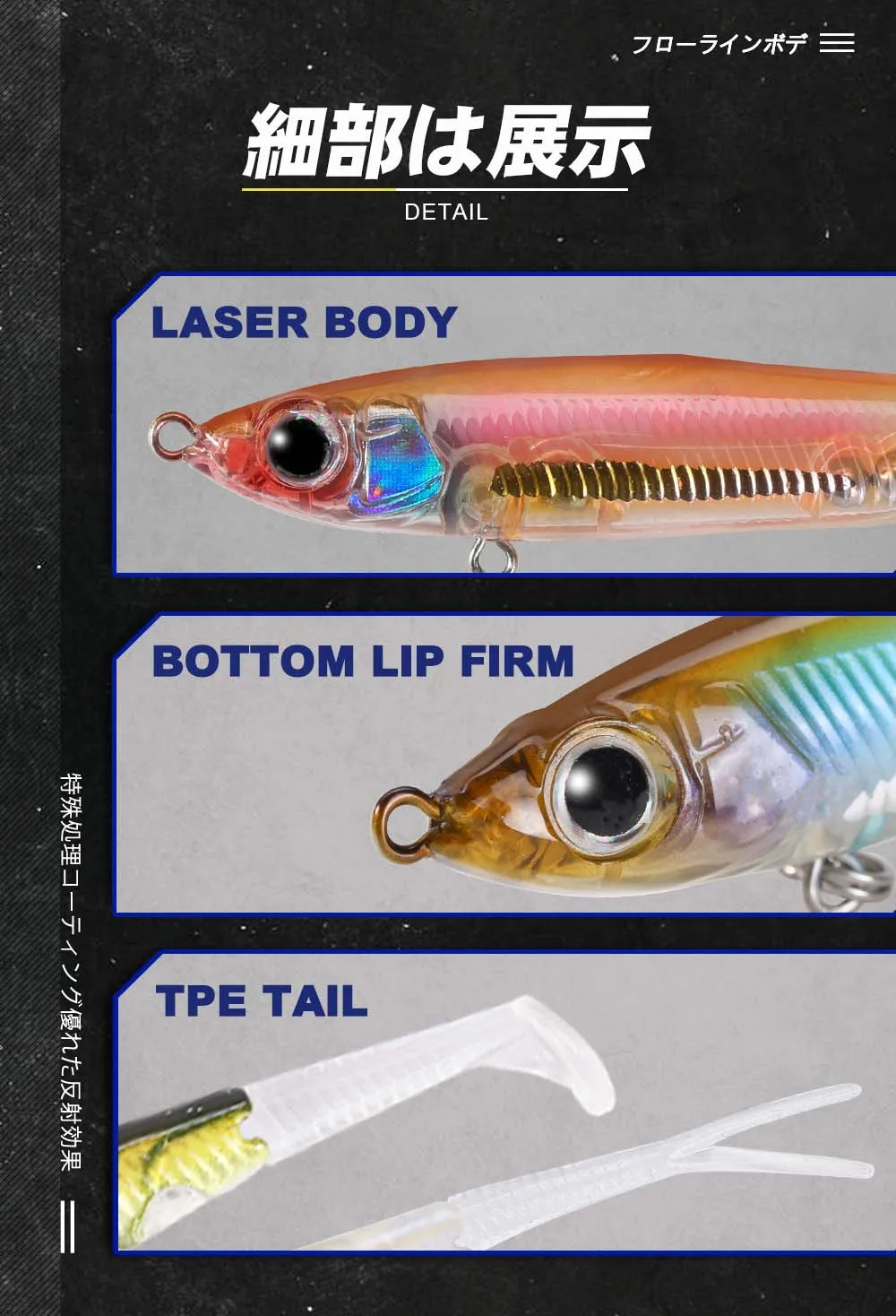 D1 Kleine Oberfläche Köder Jerkbait I-förmigen Angeln Lockt 65mm Künstliche Kunststoff Walker Süße Fisch Für Bass Angeln blackbass Karpfen – Detail 4