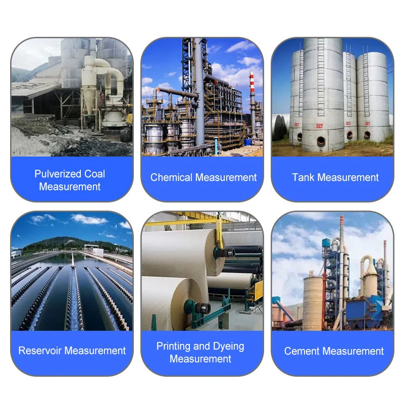 مستشعر مستوى السائل الرادار 80 جيجا هرتز، مستوى المياه لخزان زيت الوقود بمدى 20 مترًا، مخرج 4-20 مللي أمبير/RS485، مستشعر رادار صناعي IP68