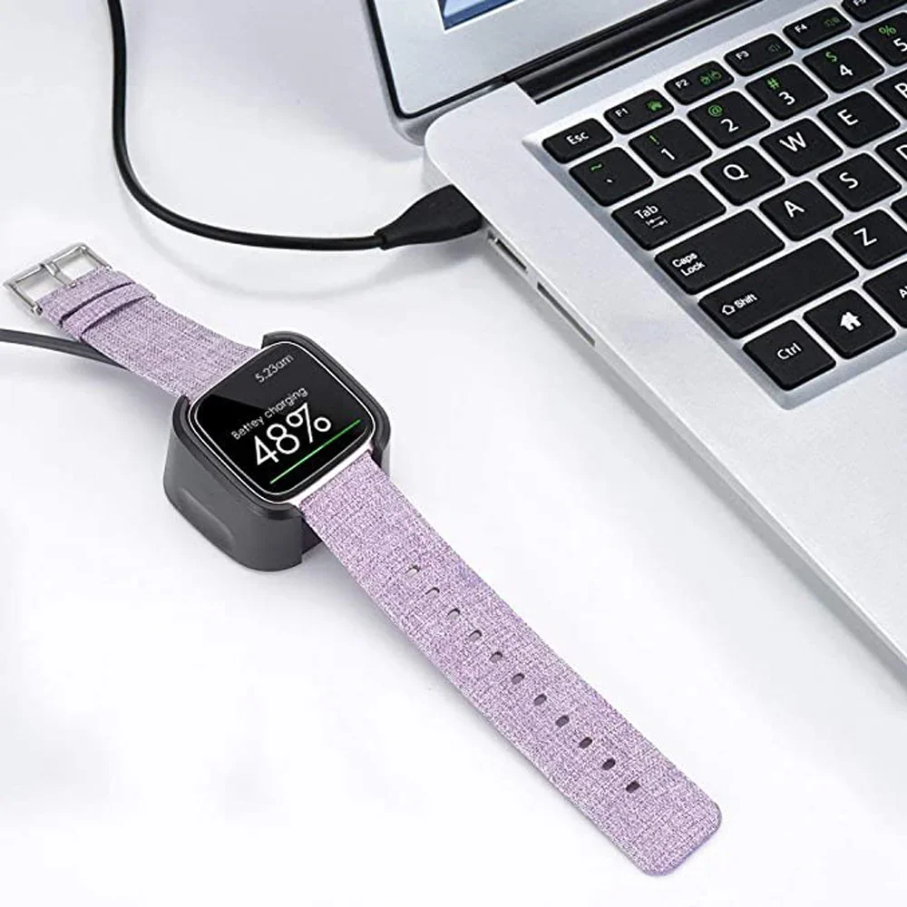 Adaptador de Cable de cargador USB para Fitbit Versa 1, Fitbit Versa 2, adaptador de carga para reloj inteligente, accesorios para Fitbit versa lite