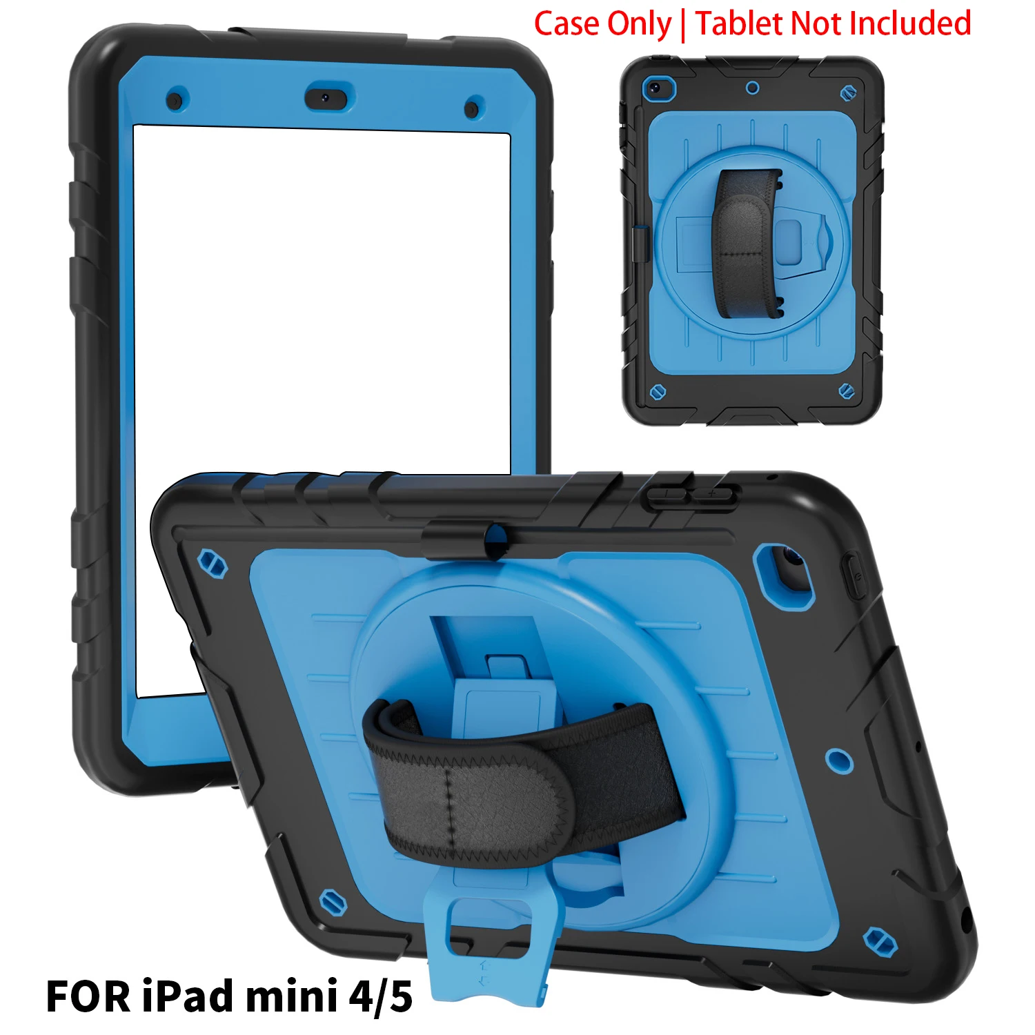 �y�Z�[�����ziPad mini 5 (2019)�AiPad mini 4 �p�ی�P�[�X 3 �w�t���{�f�B�ϋv���V���R���P�[�X 360 �x�ی�@�\�t�� °   ��]���X�^���h/�n���hG