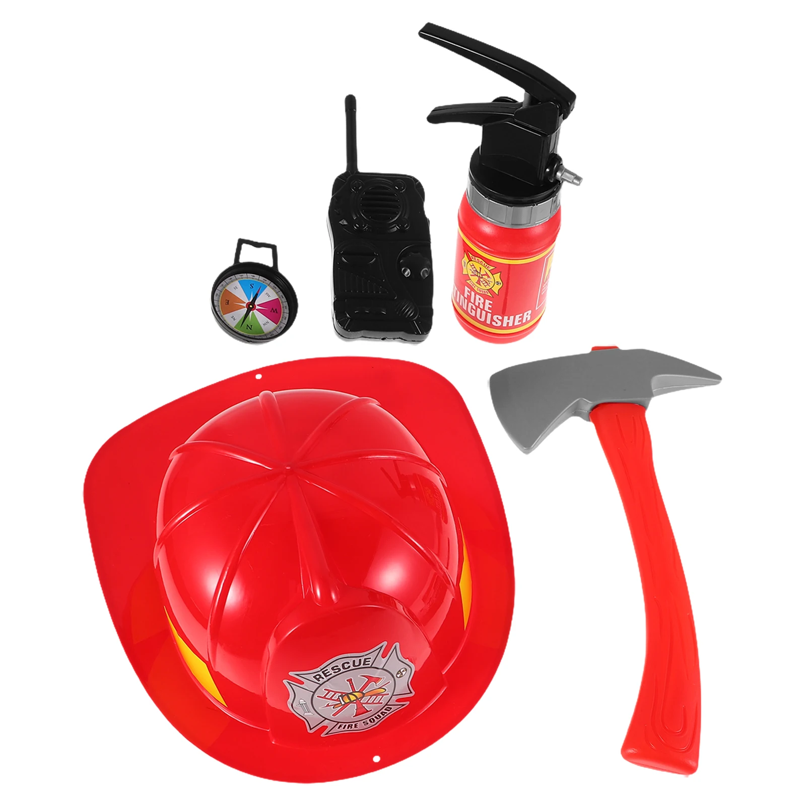 

1 set Children Firefighter Toy Fire Extinguisher Realistic Skill Kids Accessories Role Play Fireman Children Role Playing Prop