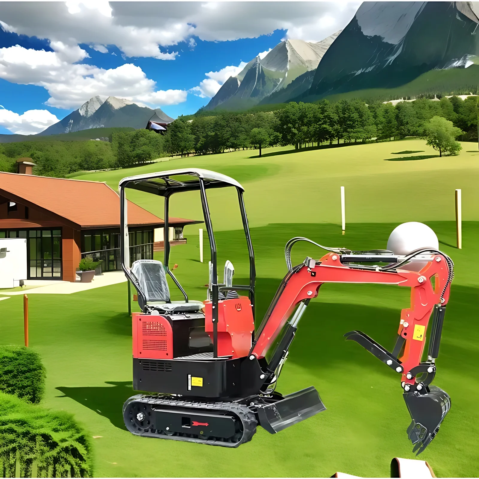 Mini excavator 1 ton minibagger Kubota 1 euro Gardening tools small diggers Chinese excavator excavators small minikoparka