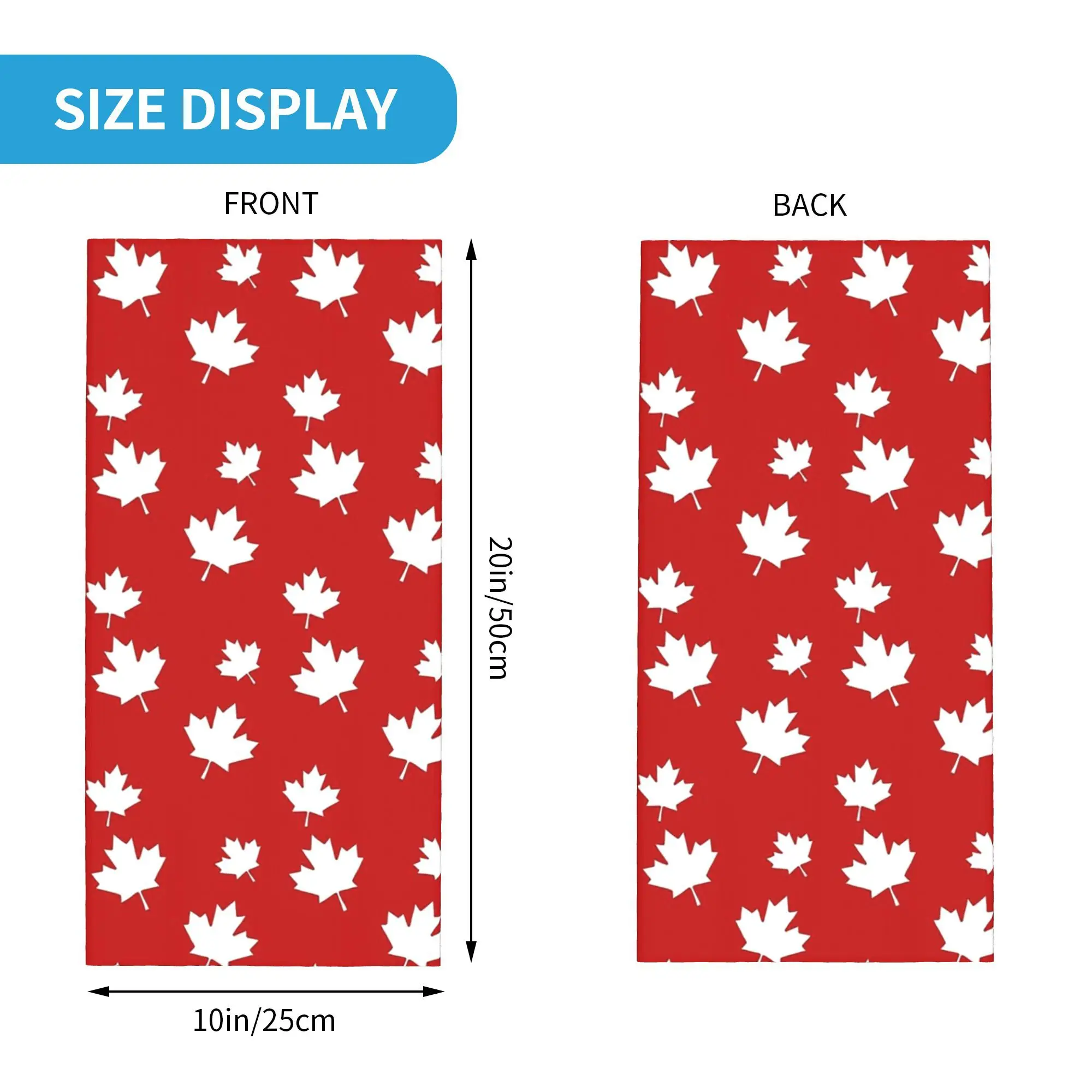 カナダメープルリーフ旗バンダナネックゲートルプリントマジックスカーフ多機能サイクリングスカーフアウトドアスポーツ男性女性大人