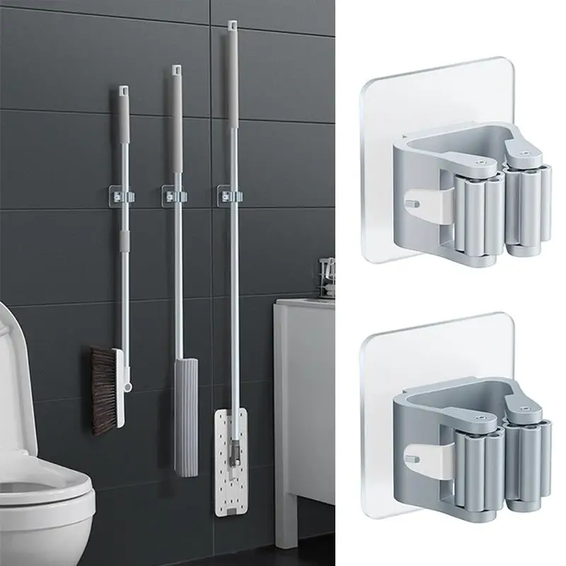 1 adet çok amaçlı kancalar paspas rafı duvara monte paspas saklama kutusu süpürge askı kancası banyo su geçirmez duvar kendinden yapışkanlı kanca