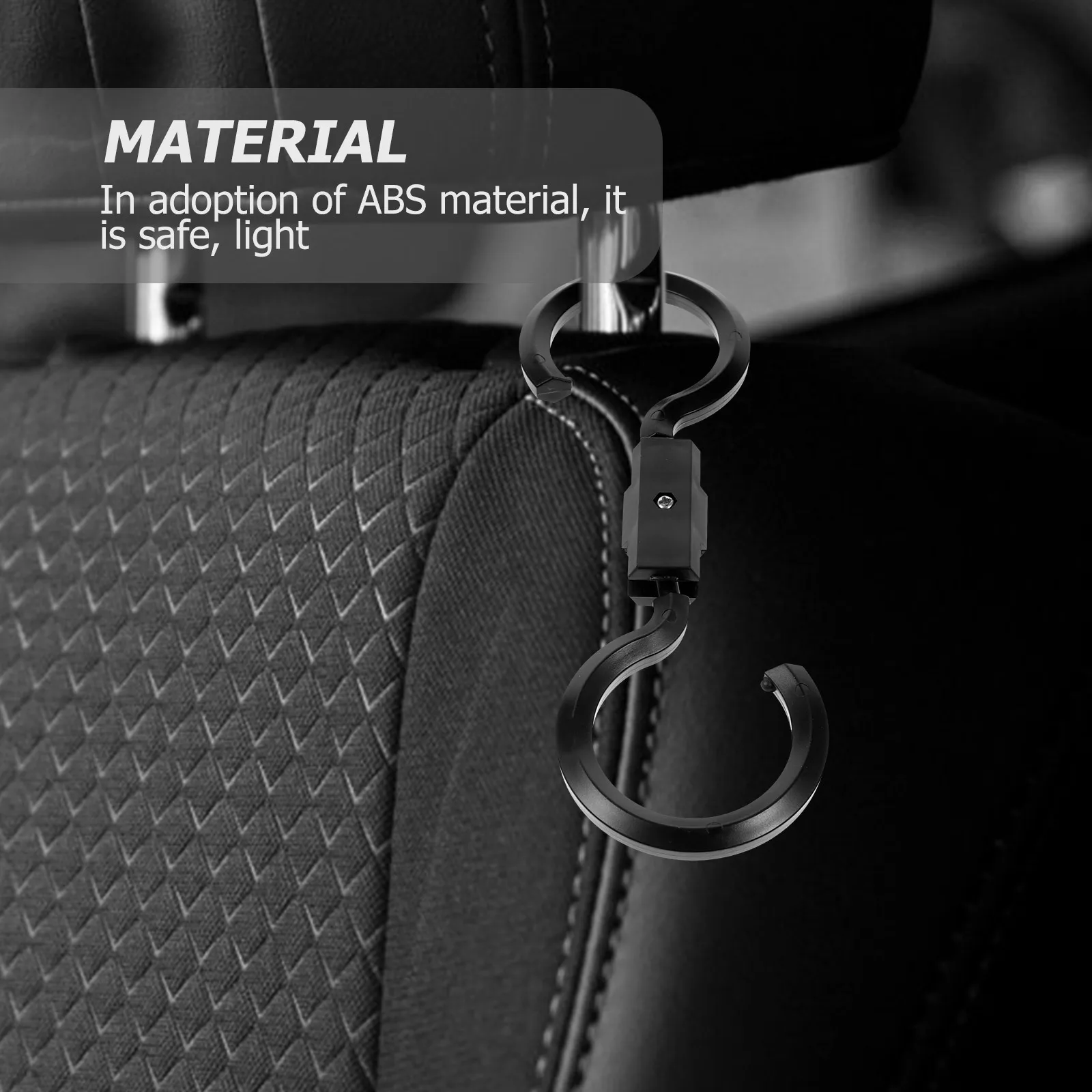 

2Pcs Vehicle Seat Back Hook Strong Bearing Capacity Easy to Use Car Organizer for Bags Purses Car Hooks Headrest Hooks