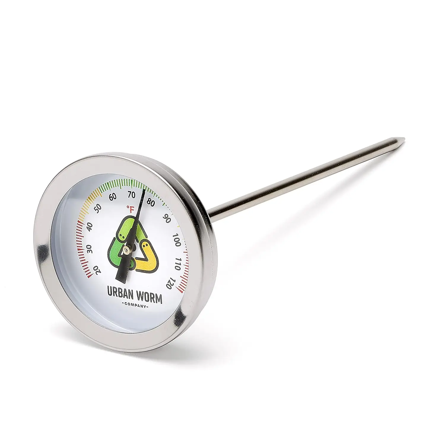

5-in Stainless Steel Soil Thermometer - Perfect for Gardening & Worm Bin
