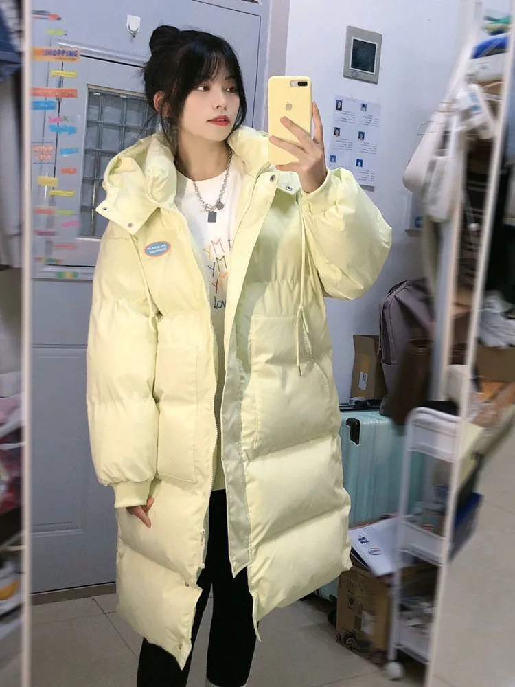 

Thiened Bread down Cotton Jaet Women's Loose Winter Outerwear Mid-Length Cotton Coat Korean Sle New 2025