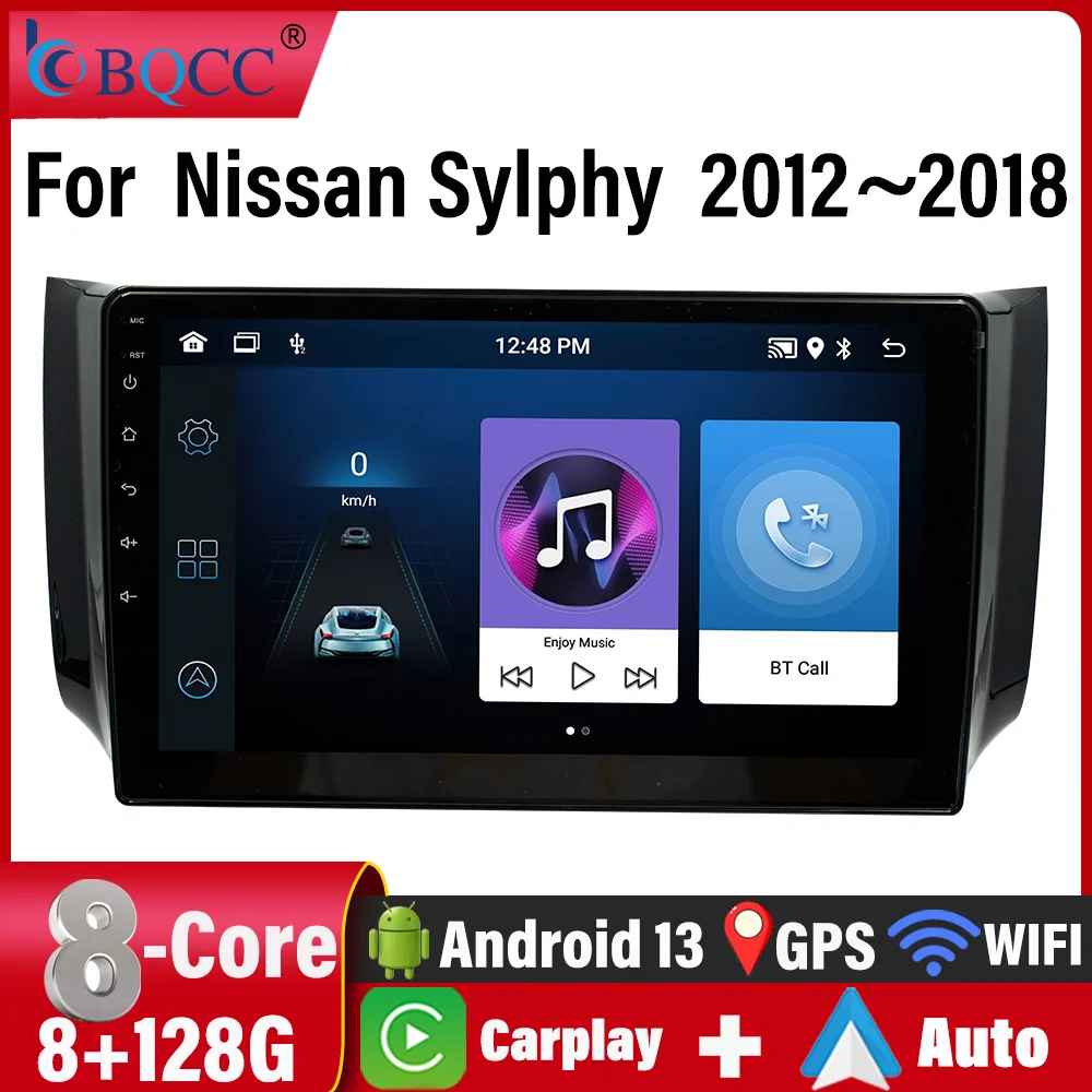 

BQCC 10.1 inch Nissan Sylphy 2012~2018 Navigation Radio Video Player Support Reverse WIFI GPS RDS Recording Android AUTO CARPLAY
