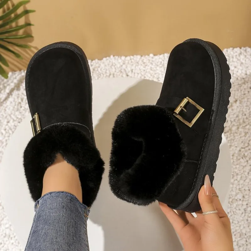 おしゃれで多用途な厚底スノーブーツ レディース 秋冬新作 ソフトソール カジュアル 快適 暖かい綿靴