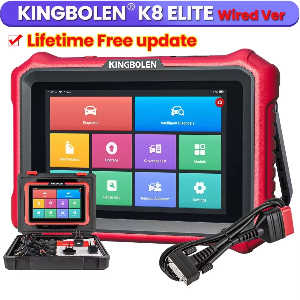 2026 Nieuwe KINGBOLEN K8 PRO / K8 ELITE Auto Diagnose Gereedschap Auto OBD OBD2 Scanner Volledig Systeem 34+ Reset ECU Codering Gratis Update
