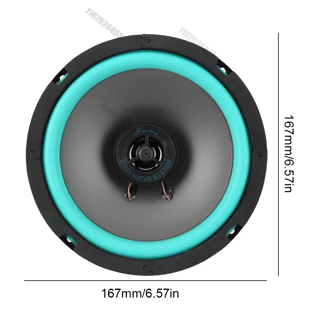 4/5/6.5 Inch 100W 2-Way Car HIFI Coaxial Speaker Quality Music Door Full High Range Stereo Speaker Audio Tweeter Mid-wo