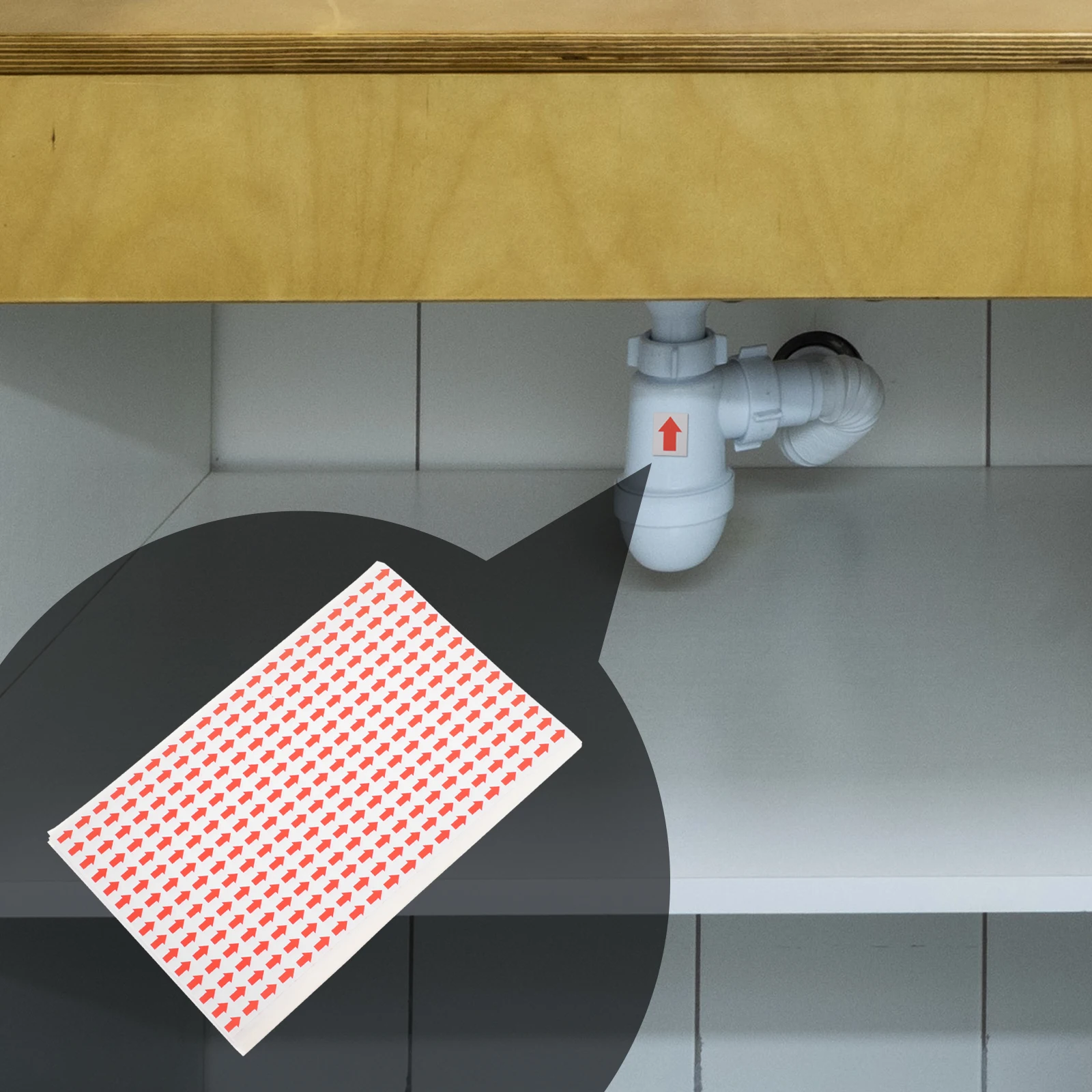 

Versatile Paper Arrow Stickers Adhesive Direction Indicators Red Sign Marking Labels Safety Warnings for Locations