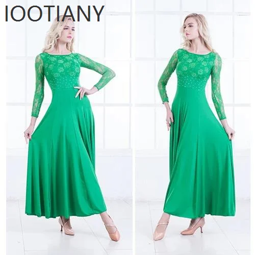 새로운 현대 댄스 스커트 국가 표준 댄스 의상 국가 표준 댄스 스커트 왈츠 댄스 드레스 무대 공연 의상