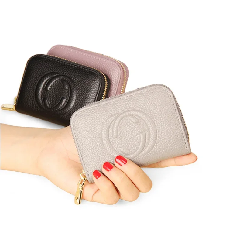 

Organ card bag Multi-function coin wallet Leather multi-card bag with Korean advanced ultra-light mini bag