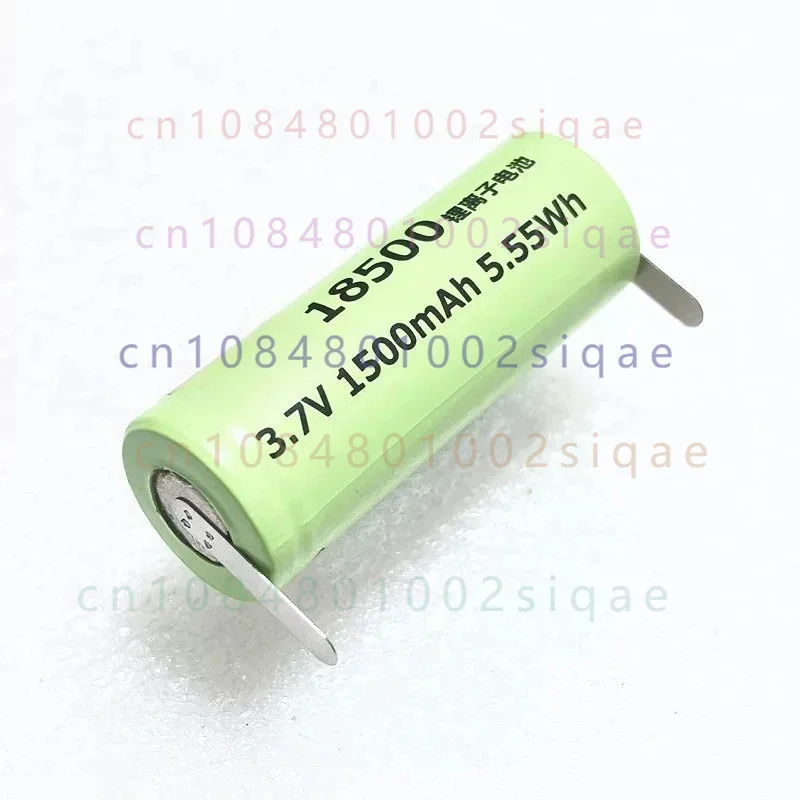 For 18500 lithium battery 3.7v flashlight 18490 rechargeable hair clipper lithium battery flat head with solder tab