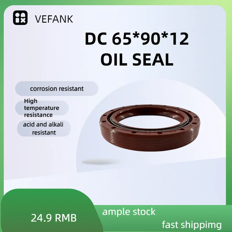 DC65*90*12 double-lip spring-loaded oil seal for automotive shaft applications—high-quality direct-from-manufacturer.