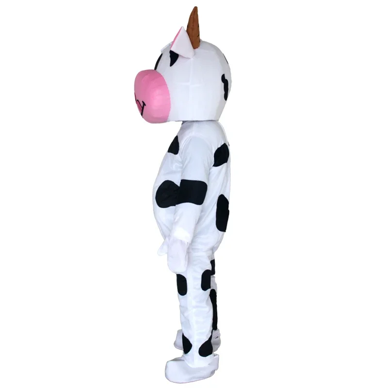 Disfraz de Mascota de vaca para adultos, muñeco de peluche, Animal del zodiaco, divertido, para fiesta