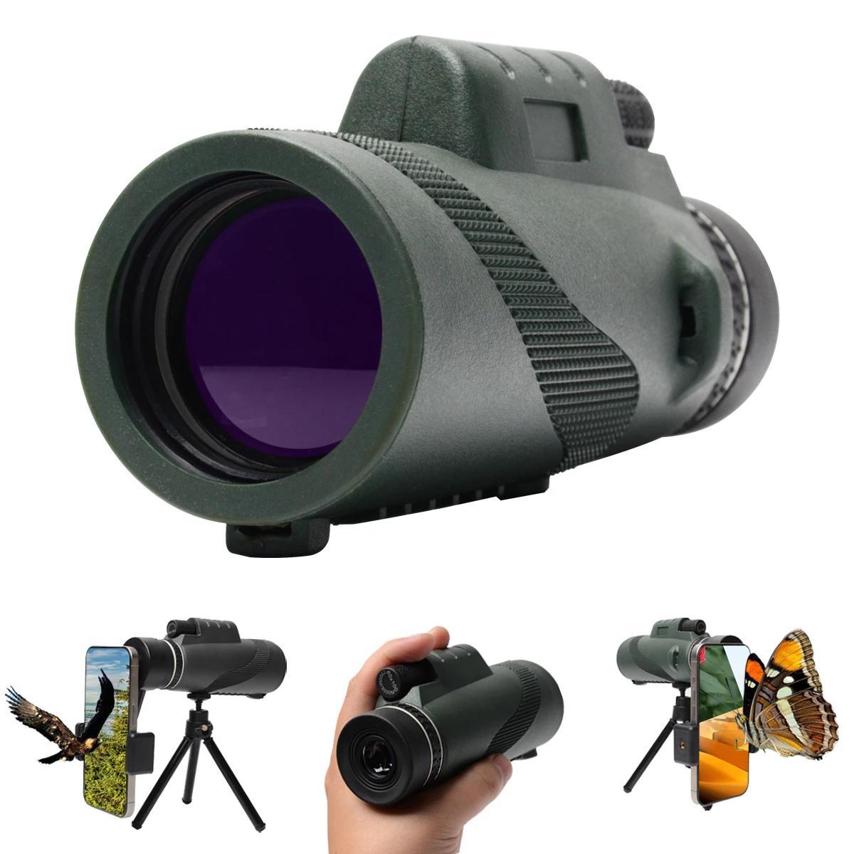 

10X40 HD Powerful Monocular Telescope Portable Binoculars Long Range Telescope Hunting Camping With Outdoor Camping Travel