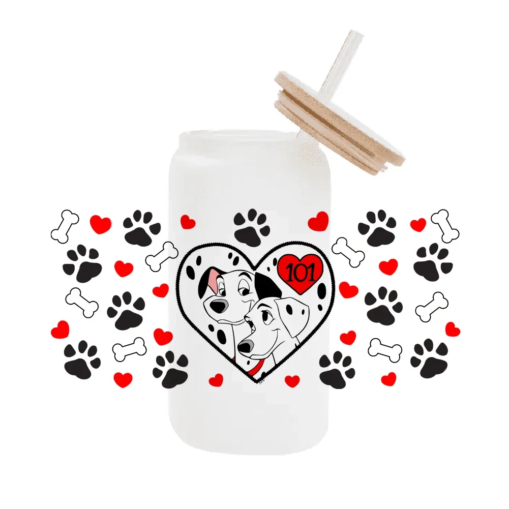 

Disney 101 Dalmatians Pattern UV DTF Transfer Sticker Waterproof Transfers Decals For 16oz Glass Cup Wrap Stickers 11x24cm