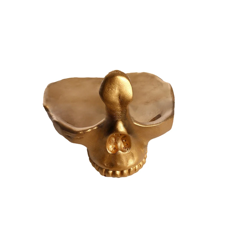 Support de lunettes tête de mort, ornements de bureau, porte-clés, sculptures pour entrée, artisanat en résine, boîte de rangement créative, décoration de la maison