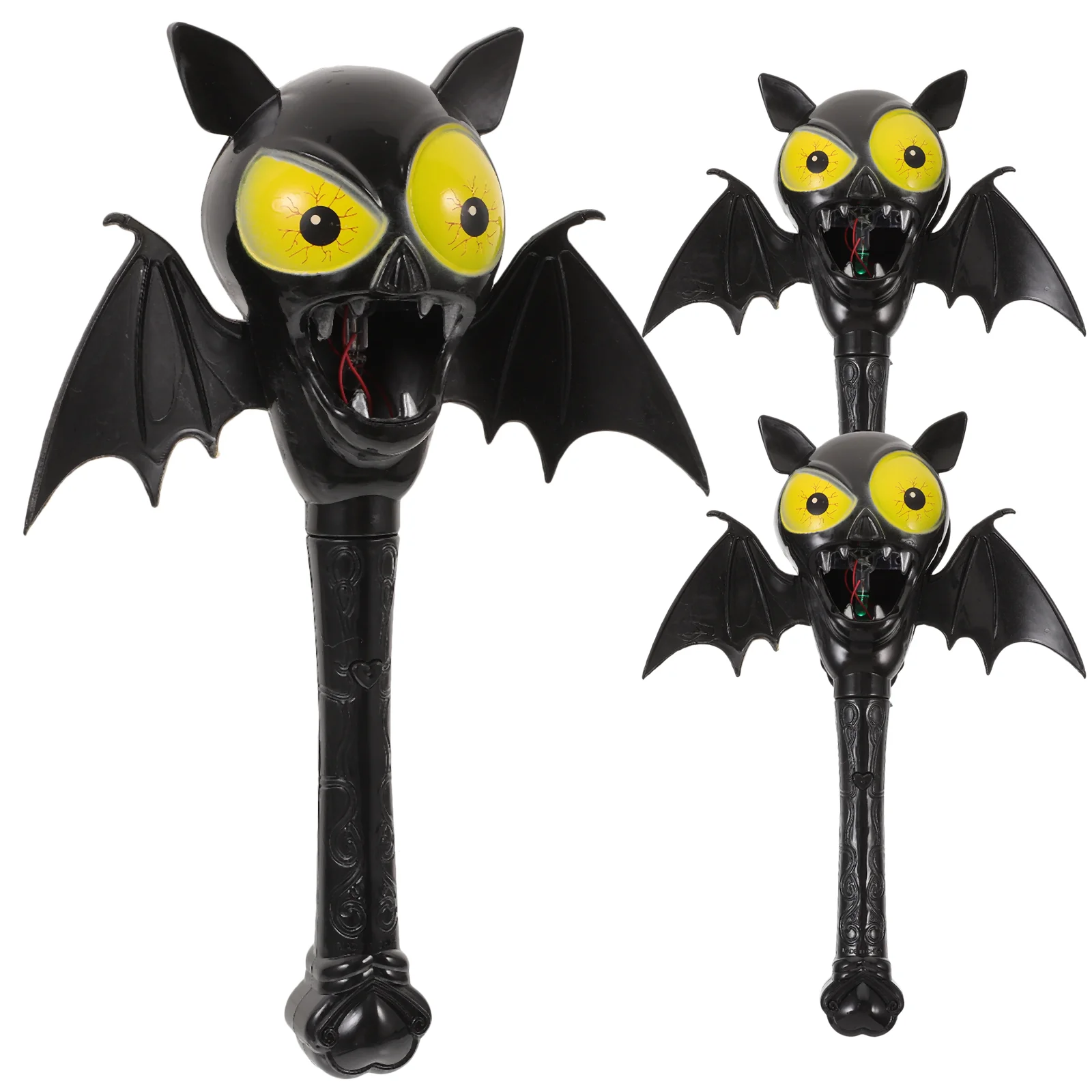 3 stuks Halloween Gloeiend Kinderspeelgoed Pompoen Spook Hoofd Heks Eng Grappige Scène Decoratie Benodigdheden 3 stuks Plastic