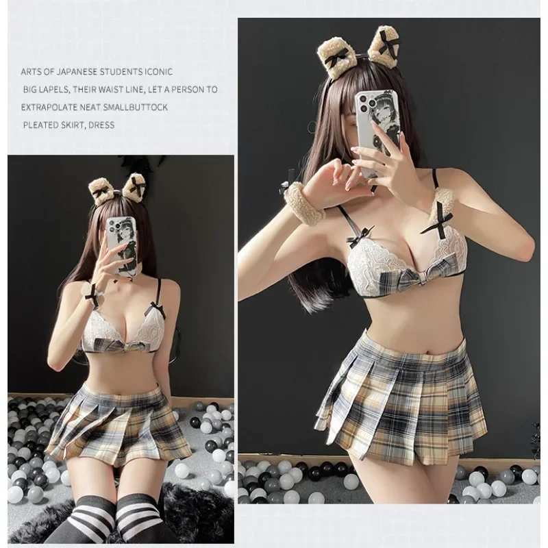 جنسي الملابس الداخلية مثير طالب موحدة مغرية النمط الياباني الرغبة النقية تنورة قصيرة لعب الأدوار بدلة عاطفية