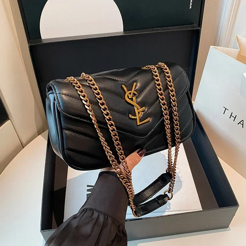 

Elegant Handbags Leather Crossbody Bag For Ladies, Luxury Brand Shoulder Messenger Tote With Adjustable Strap Secure Closure