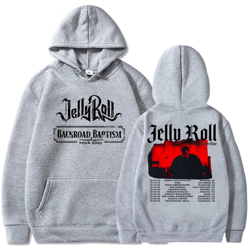 

Jelly Roll Hoodies for Autumn/Winter Hip Hop Comfortable Sweatshirt Long-sleeved Gothic Grunge Clothes Sudaderas Fleece Hoody