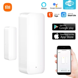 Xiaomi Tuya Wifi Door Sensor Window Entry Sensor Security Burglar Door Sensor Alarm Smart Life Door Sensor Alexa Google Home