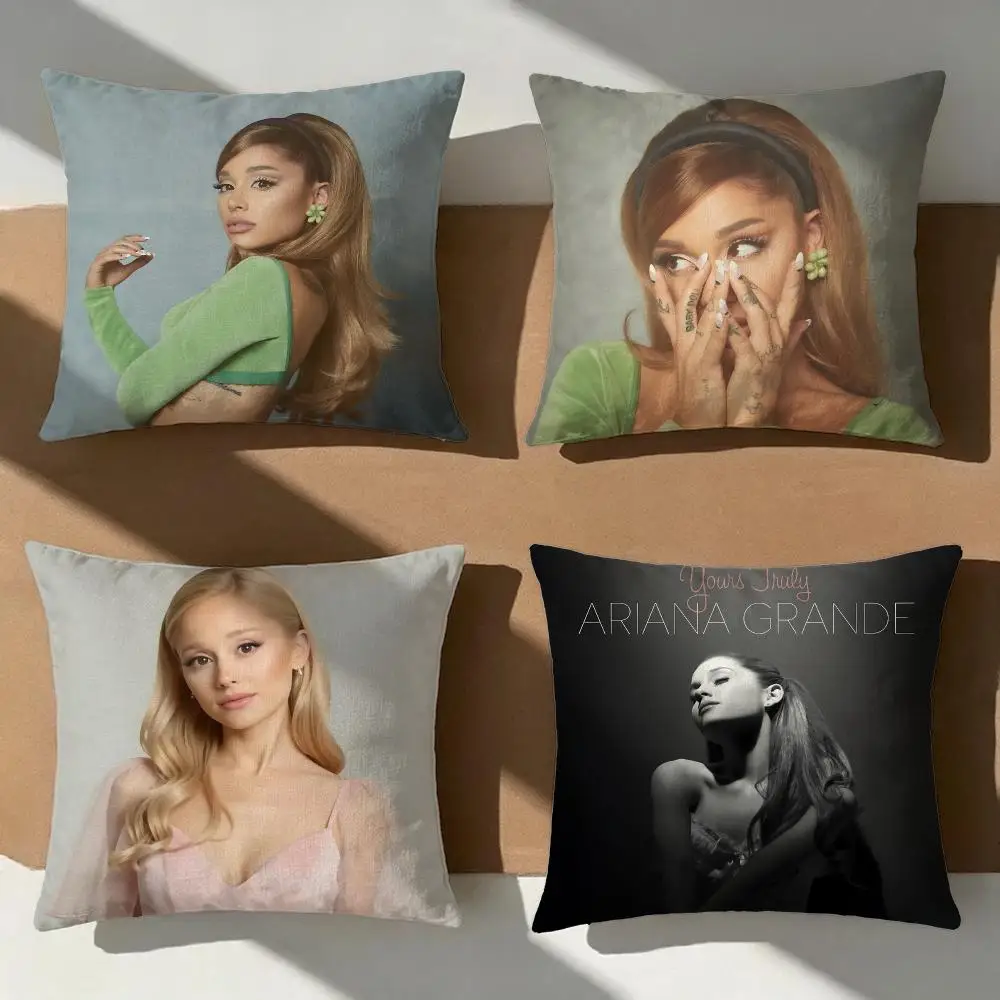 Ariana Grande Cushion Cover Pillow Cover Nordic Minimalist Throw DoubleSided Print Cushion Case for Sofa Bedroom Decor