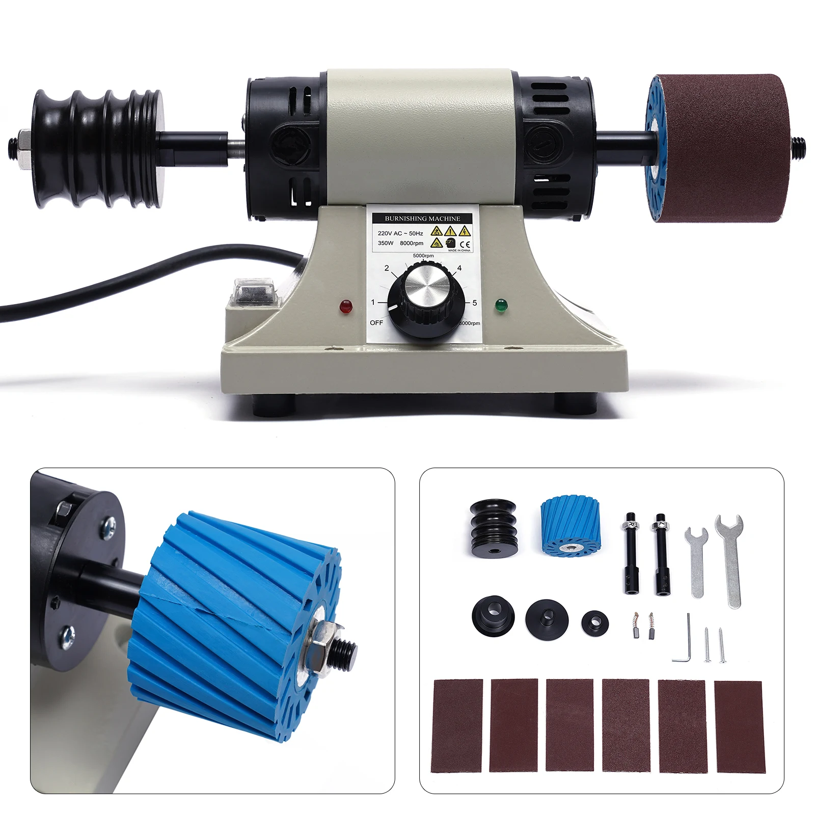 8000RPM Electric Leather Polishing Burnishing Machine Leather Edge Grinding Tool