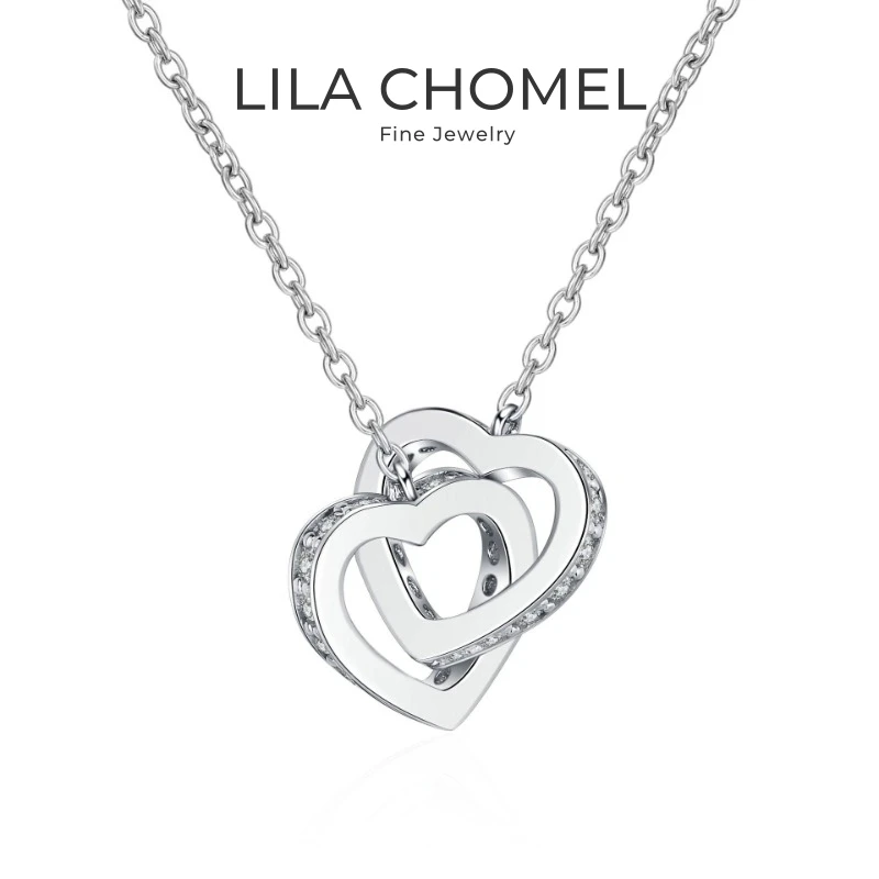 

Girl Friend Valentine's Day 18K White/Rose Gold Daughter Necklaces 0.48CT Moissanite Diamond PT950 Platinum Women Birthday Gift