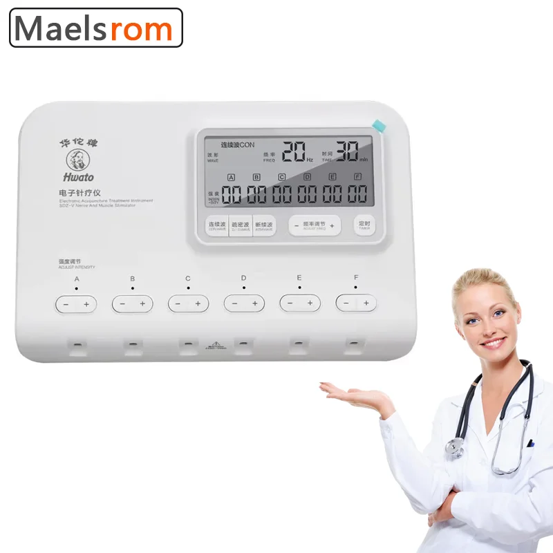 Hwato SDZ-V 6-Channel Electroacupuncture Stimulator - Professional EMS/TENS Machine for Nerve & Muscle Stimulation, Pain Relief