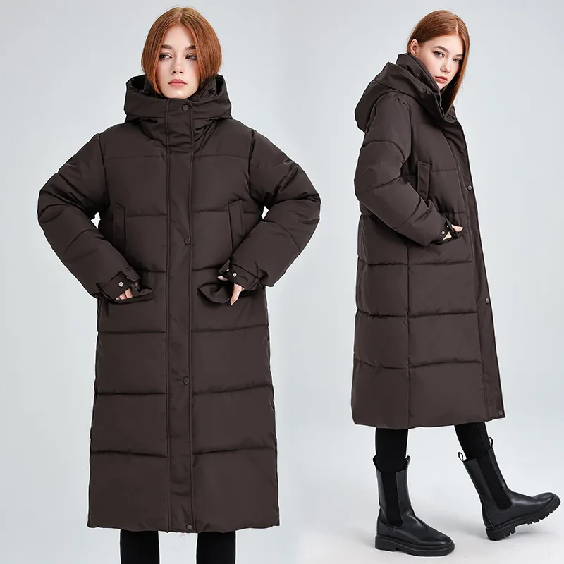 PinkyIsBlack 2025 New Long Hooded Parkas Fashion Winter Jacket Women Casual Thick Down Cotton Winter Coat Women Warm Outwear