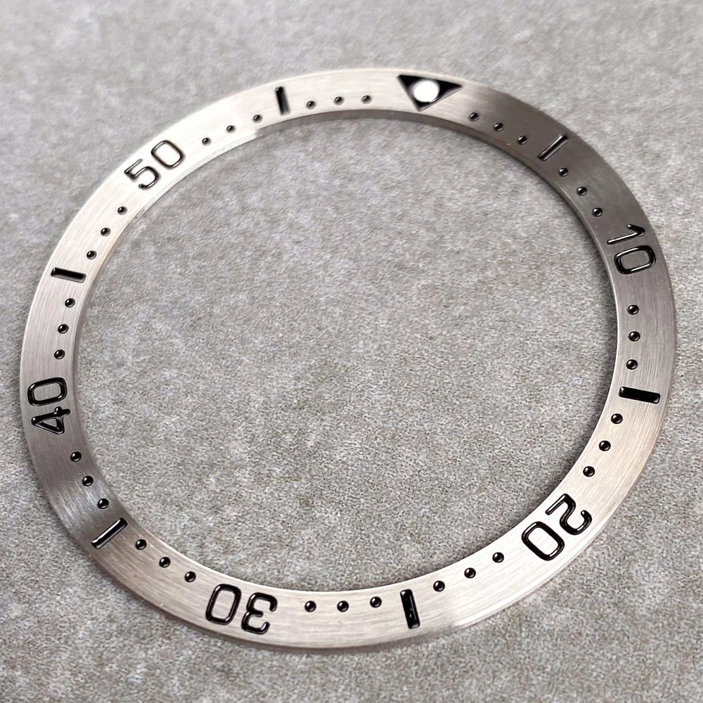 Плоское серебристое стальное кольцо-вставка 38 мм * 31,5 мм для SKX007 3,8, запчасти для механических часов для дайвера