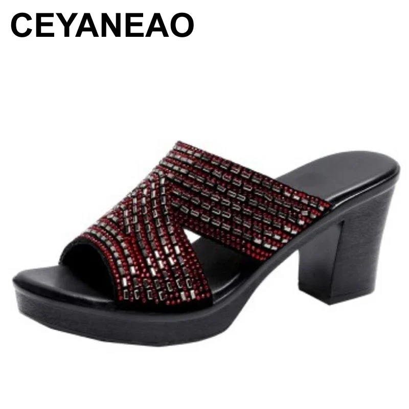 

CEYANEAO 2020big size 33-46 women transparent pvc slipper summer slipper cross tied fashion comfortable casual flat shoes ladies