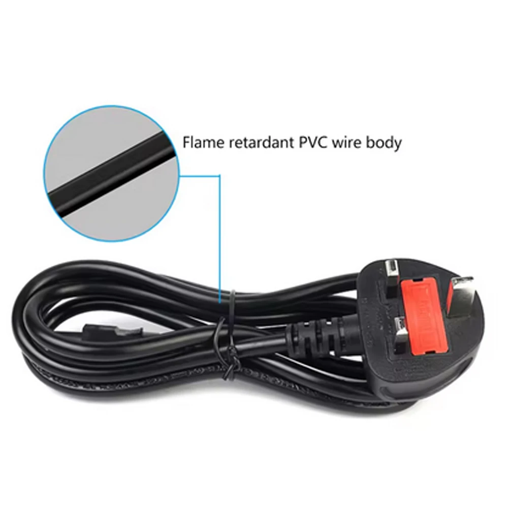 1.2m UK Plug Power Cord C7 Power Supply Cable For HP Dell Sony Samsung Toshiba ASUS Notebook Laptop LG TV