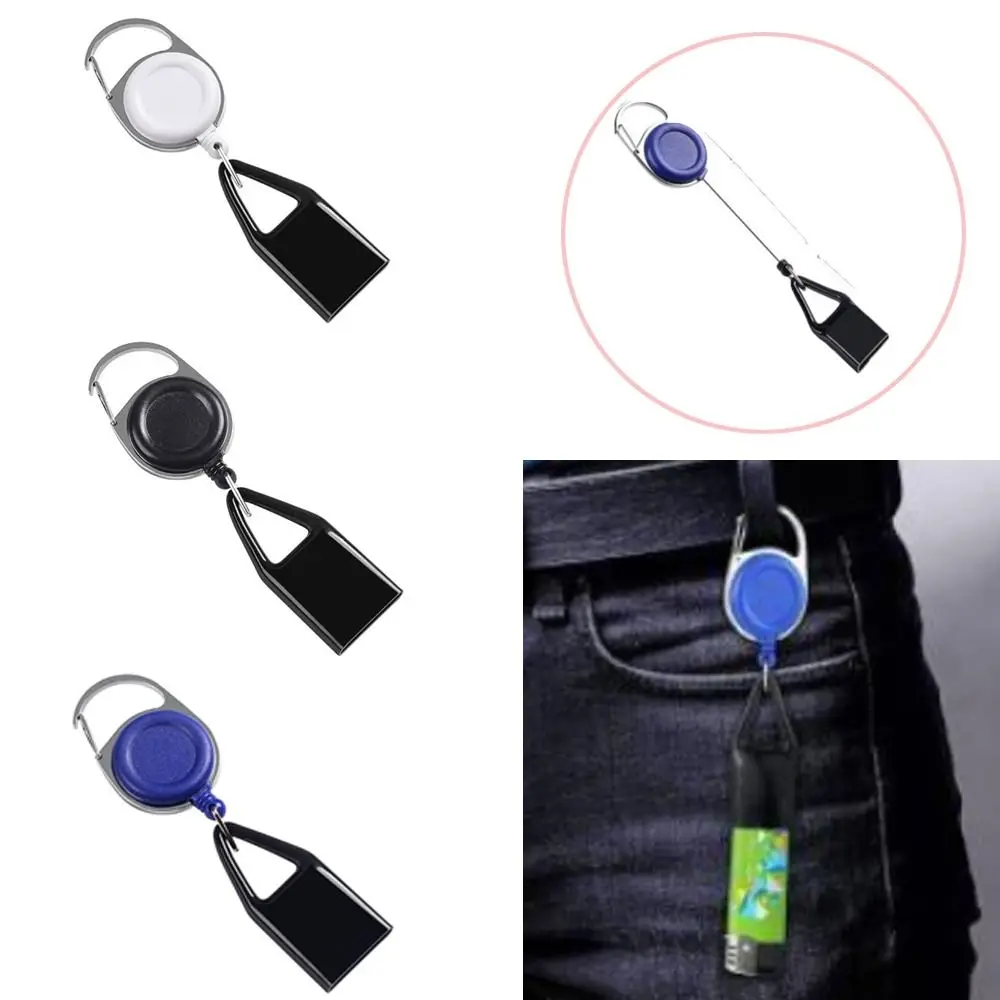 New Design Portable Lighter Holder Retractable for Handbag Lighter Clip for Belts Removable Carabiner Clip