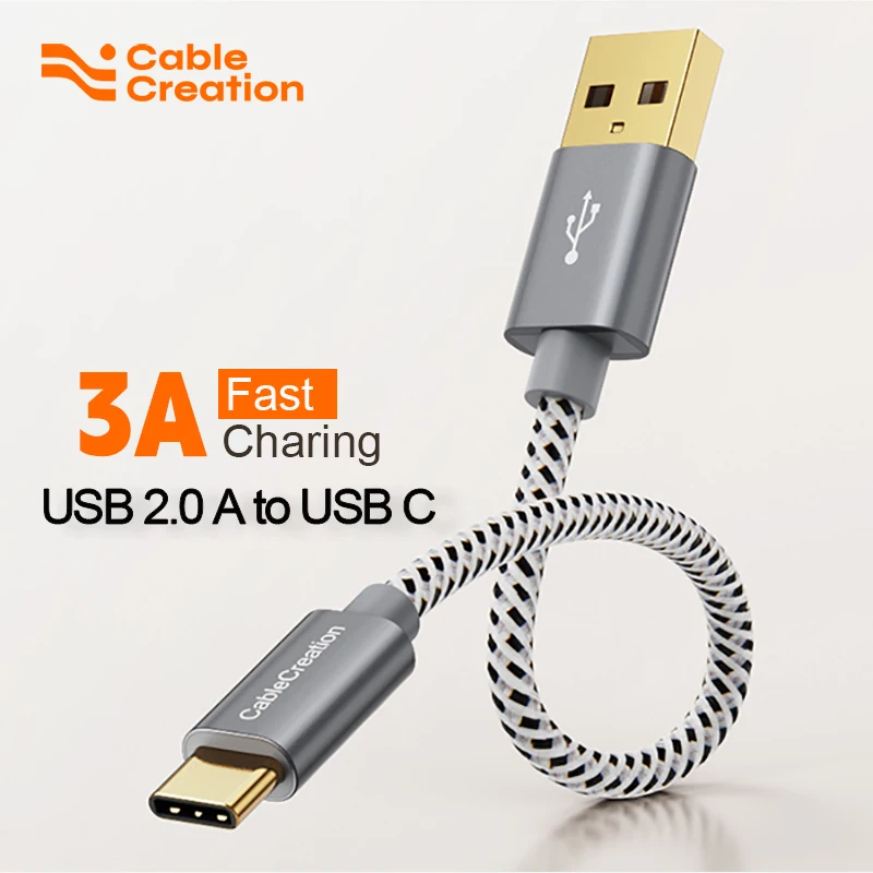 CableCreation USB Type C Cable, USB 2.0 A to C Cable Fast Charging Cable 3A 480Mbps Data, USB to USB C Cable Cord
