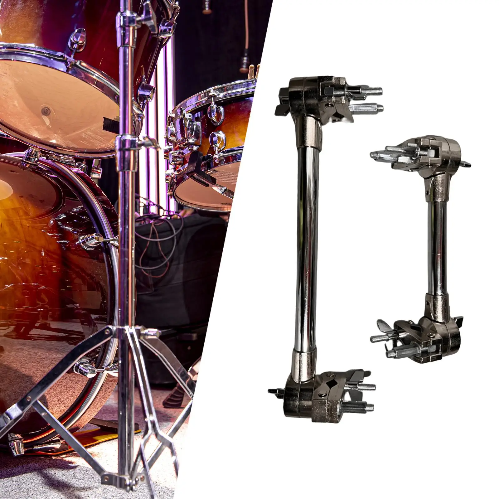 Double Extension Clamp Drum Set Protection Durable Percussion Parts Supplies