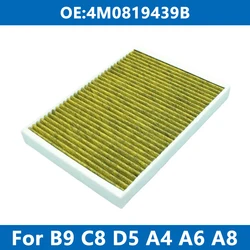 Car Cabin Filter Air Conditioner 4M0819439B For AUDI B9 C8 A4 A5 A6 A7 A8 Q5 Q7 Q8 E-TRON 2.0TDI 3.0 30 35 40 45TFSI TOUAREG