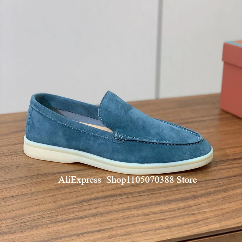 large size 35-51 highquality all Genuine leather walking men's loafers sheepskin Casual comfortable Sheep suede men's shoes