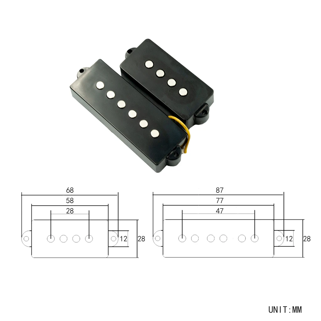 NAOMI 2pcs Guitar Pickups Single Coil Soap Bar Pickups Electric Guitar Soapbar Single Coil Pickups One Set Of Two Sizes