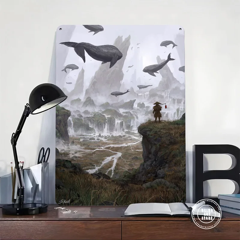 Land of the Old Ones 3D Texture Metal Poster Customized Wall Art Tin Sign Gift for Mancave Home Decorations Living Room House